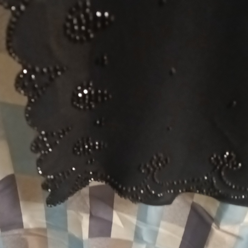 FINAL PRICE J. R. NITES BY CALIENDO 2-pc  beaded scalloped blouse/maxi skirt 6 - Picture 11 of 16